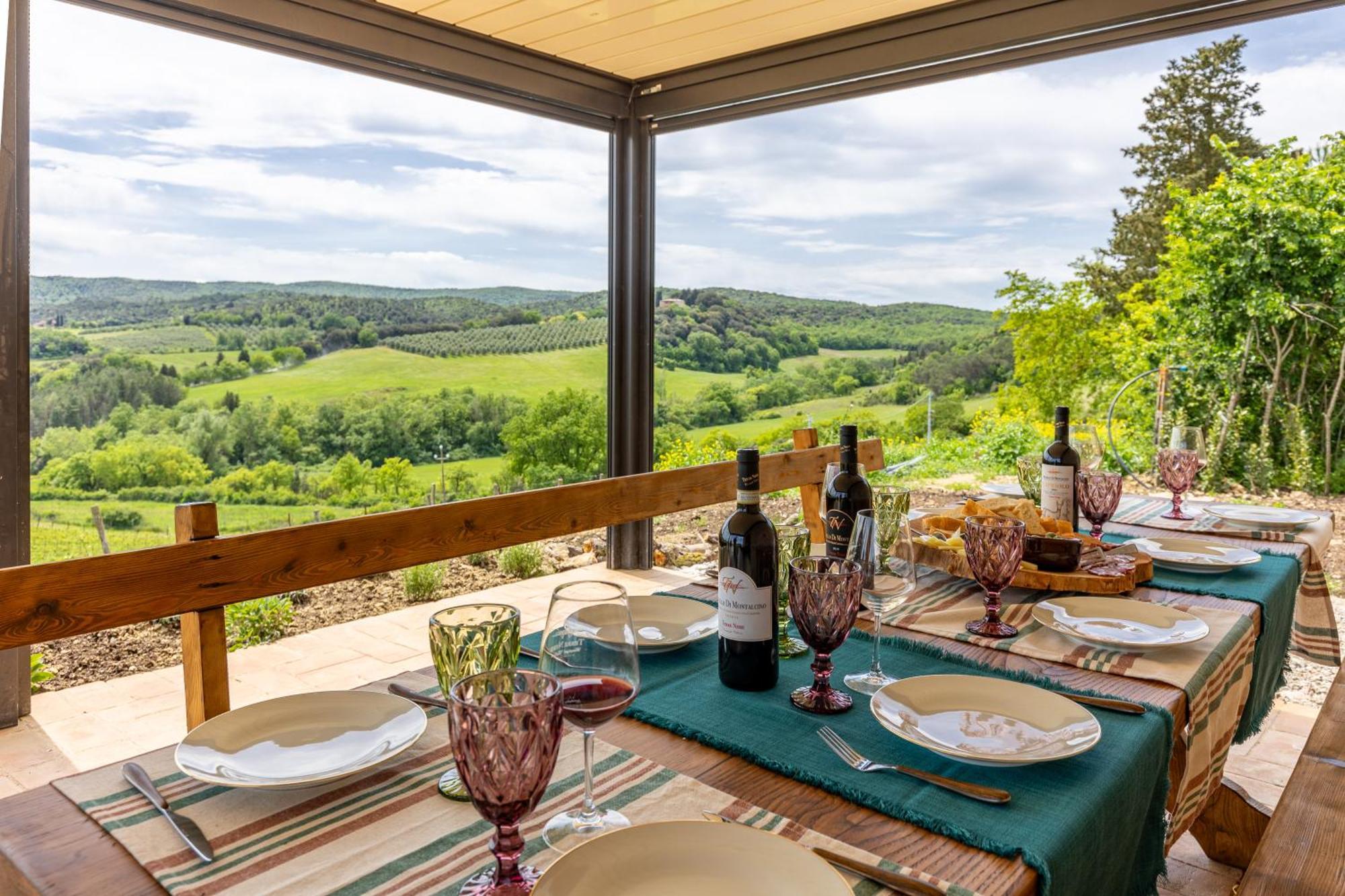 Pociano 1863 - Country House With Stunning View Of Siena Lupompesi 外观 照片